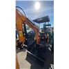 Image 2 : MIVA VA15 YELLOW 13.5 HP GAS POWERED RUBBER TRACK MINI EXCAVATOR WITH ATTACHED DIGGING BUCKET,