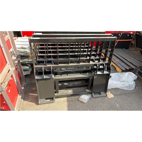 MOWER KING SKID STEER PALLET FORK ATTACHMENT - INCLUDES RACK & PAIR OF 48"L FORKS