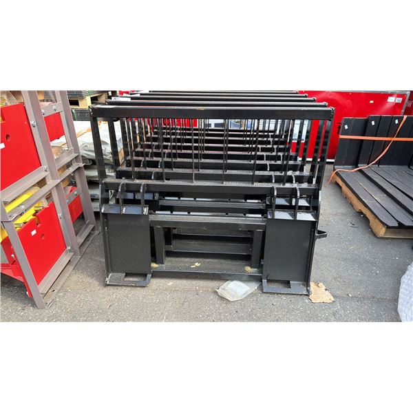 MOWER KING SKID STEER PALLET FORK ATTACHMENT - INCLUDES RACK & PAIR OF 48"L FORKS