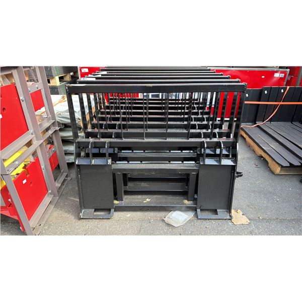 MOWER KING SKID STEER PALLET FORK ATTACHMENT - INCLUDES RACK & PAIR OF 48"L FORKS