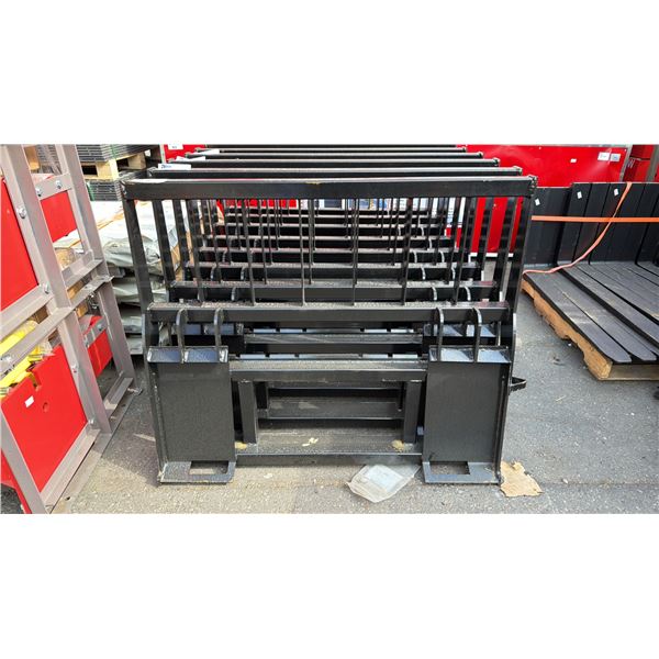 MOWER KING SKID STEER PALLET FORK ATTACHMENT - INCLUDES RACK & PAIR OF 48"L FORKS