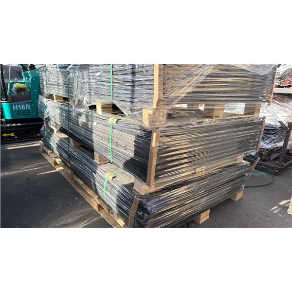 PALLET OF 15- 4'W X 8'L BLACK INDUSTRIAL HIGH-DENSITY POLYETHYLENE GROUND PROTECTION MATS &