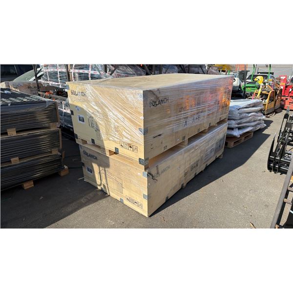 SDLANCH SDL4230TGMS 42' X 30' UNUSED TRIPLE GARAGE METAL SHED, WINE RED COLOUR *COMES IN 2