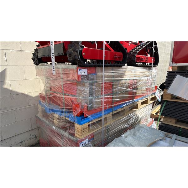 SKLP SK-HJ6 INDUSTRIAL 40' L BLUE / ORANGE 6 SECTION HEAVY DUTY METAL STORAGE SHELVING *INCLUDES 36