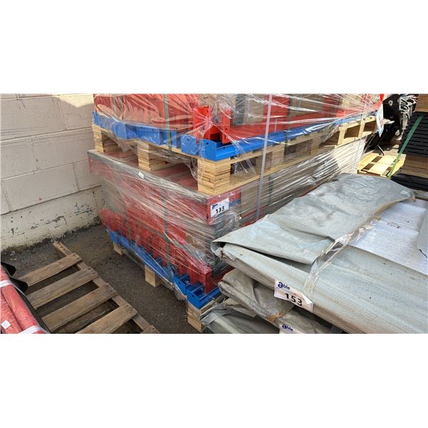 SKLP SK-HJ6 INDUSTRIAL 40' L BLUE / ORANGE 6 SECTION HEAVY DUTY METAL STORAGE SHELVING *INCLUDES 36