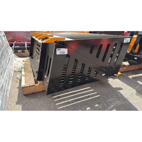 GIYI GY-RB66, 66" HEAVY DUTY SKID STEER ROCK BUCKET ATTACHMENT