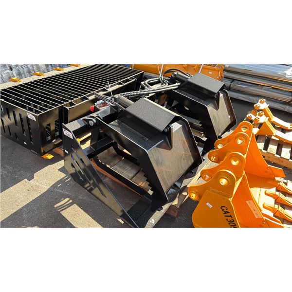 GIYI GY-HWG78, 72" SKID STEER HOLLOW WOOD GRABBER ATTACHMENT