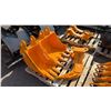 Image 1 : GIYI YELLOW 3PC EXCAVATOR ATTACHMENTS- 24" DIGGING BUCKET, 12" DIGGING BUCKET & RIPPER