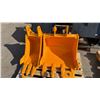 Image 4 : GIYI YELLOW 3PC EXCAVATOR ATTACHMENTS- 24" DIGGING BUCKET, 12" DIGGING BUCKET & RIPPER