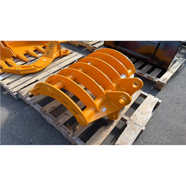 GIYI 32" YELLOW RIPPER RAKE EXCAVATOR ATTACHMENT - FITS 305 EXCAVATORS