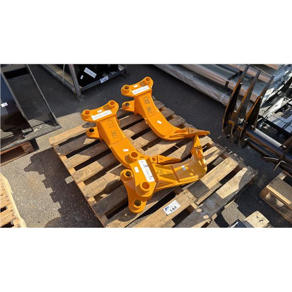 3 YELLOW EXCAVATOR RIPPER ATTACHMENTS - FITS CAT 303 EXCAVATORS