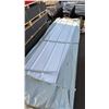 Image 2 : STACK OF 100 SKLP WHITE 10'L X 3' 2"W INDUSTRIAL CORRUGATED METAL ROOF / WALL SHEETING