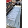Image 2 : STACK OF 50 SKLP WHITE 10'L X 3' 2"W INDUSTRIAL CORRUGATED METAL ROOF / WALL SHEETING