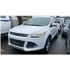 Image 1 : 2013 FORD ESCAPE SE, 4DRSW, WHITE, VIN 1FMCU9GX6DUC96676,