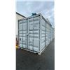 Image 1 : GREY 40' 52,910 LB MAX CAPACITY INDUSTRIAL TRANSPORT CONTAINER WITH 4 DUAL SWING SIDE DOORS DUAL