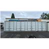 Image 5 : GREY 40' 52,910 LB MAX CAPACITY INDUSTRIAL TRANSPORT CONTAINER WITH 4 DUAL SWING SIDE DOORS DUAL