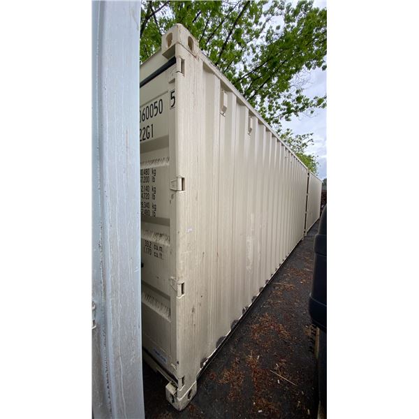 BEIGE 20' 67,200 MAX CAPACITY INDUSTRIAL TRANSPORT CONTAINER WITH DUAL SWING REAR DOORS