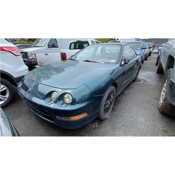 1997 ACURA INTEGRA, 2DR HATCHBACK, GREEN, VIN JH4DC4370VS800414,