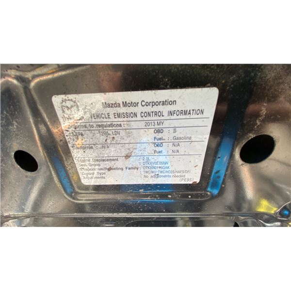 2013 MAZDA MAZDA 3, 4DR HATCHBACK, BLACK, VIN JM1BL1L77D1732382