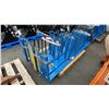 Image 2 : PALLET OF BLUE INDUSTRIAL METAL WALL/FLOOR MOUNT MATERIAL RACKS APPROX 8'3L