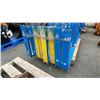 Image 3 : PALLET OF BLUE INDUSTRIAL METAL WALL/FLOOR MOUNT MATERIAL RACKS APPROX 8'3L