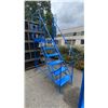 Image 1 : BLUE STATIONARY 6' WAREHOUSE STAIRS WITH RIGHT HAND RETURN PLATFORM
