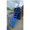 Image 2 : BLUE STATIONARY 6' WAREHOUSE STAIRS WITH RIGHT HAND RETURN PLATFORM