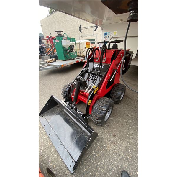SDLOOL SL323W RED 420CC GAS POWERED MINI STAND ON PNEUMATIC TIRE SKID STEER LOADER WITH