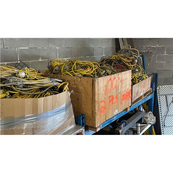 PALLET CRATE OF ASSORTED HEAVY DUTY INDUSTRIAL JOB SITE LIGHTING *MUST TAKE ALL ON PALLET,