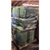 Image 1 : PALLET OF 15 GREEN COMMERCIAL BIO WASTE BINS WITH LIDS *MUST TAKE ALL ON PALLET*