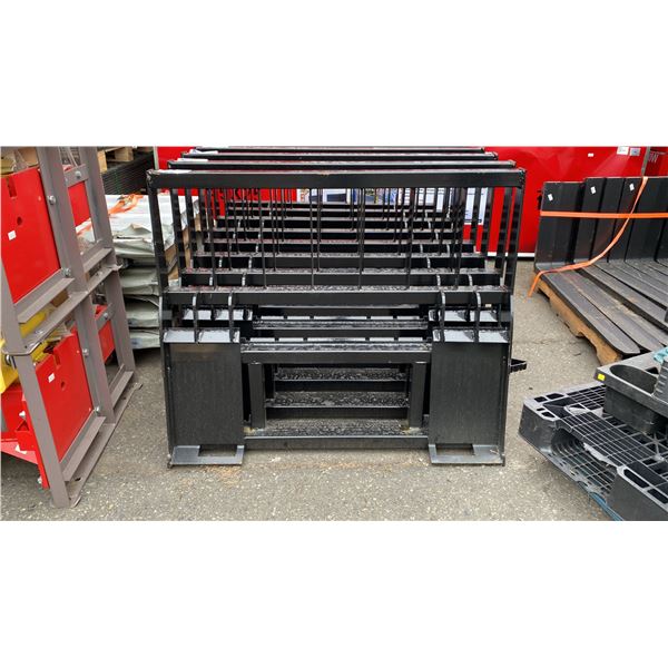 MOWER KING SKID STEER PALLET FORK ATTACHMENT - INCLUDES RACK & PAIR OF 48"L FORKS