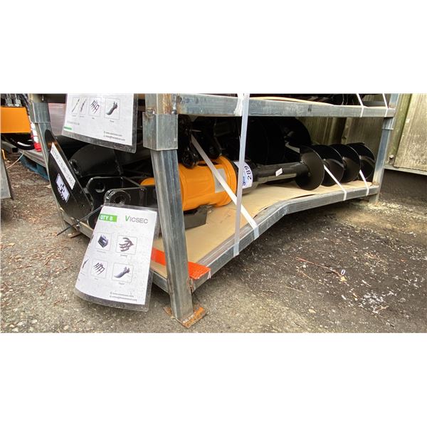 VICSEC INDUSTRIAL 8 PIECE MINI EXCAVATOR ATTACHMENT SET