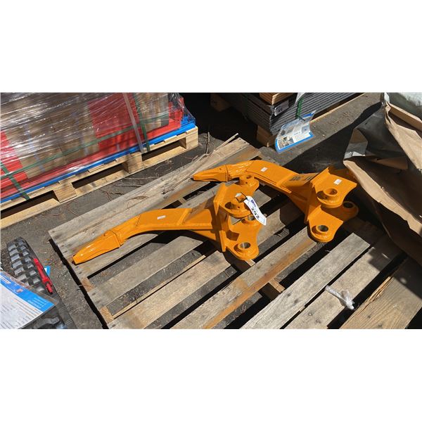 2 YELLOW EXCAVATOR RIPPER ATTACHMENTS - FITS CAT 303 EXCAVATORS