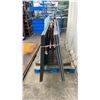 Image 2 : A-FRAME TRANSPORT CART OF DOUBLE GAZET BLUE TINTED 3' X 8' GLASS PANELS & 2 FROSTED GLASS SHEETS