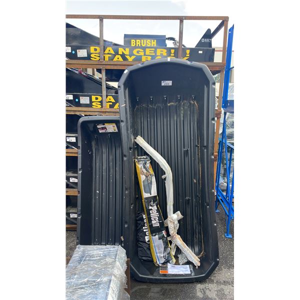 PELICAN PLASTIC INDUSTRIAL TOW BEHIND SLED WITH COVER & MINI TOW BEHIND SLED