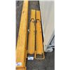 Image 1 : PAIR OF YELLOW 60"L X 5 1/4"W INDUSTRIAL FORKLIFT FORK EXTENSIONS