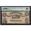 Image 1 : 1861 $10 T-10 Confederate PMG 20