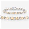 Image 2 : Rhodium Plated 9.03ctw Citrine Bracelet