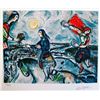 Image 1 : Marc Chagall LOVERS OVER PARIS Facsimile Signed Limited Edition Giclee