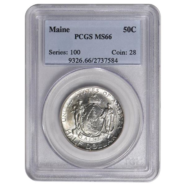 1920 Maine Commemorative Half Dollar PCGS MS66