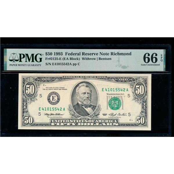 1993 $5 Richmond FRN PMG 66EPQ