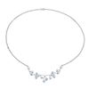 Image 2 : Plated Rhodium 7.36tw Blue Topaz Necklace