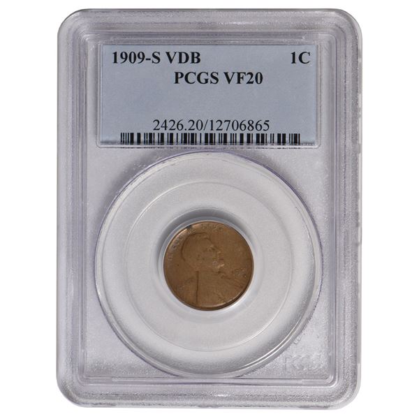 1909-S VDB Lincoln Cent PCGS VF20