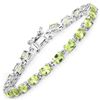 Image 1 : Plated Rhodium 8.61ctw Peridot Bracelet