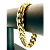 Image 5 : 14 Kt Gold Plate 57.4 Grams Monogramed "J" Curb Link Bracelet