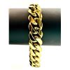 Image 6 : 14 Kt Gold Plate 57.4 Grams Monogramed "J" Curb Link Bracelet