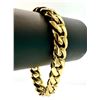 Image 7 : 14 Kt Gold Plate 57.4 Grams Monogramed "J" Curb Link Bracelet