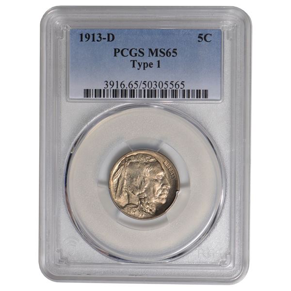 1913-D Buffalo Nickel PCGS MS65