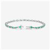 Image 3 : Plated Rhodium 3.24ctw Emerald Bracelet