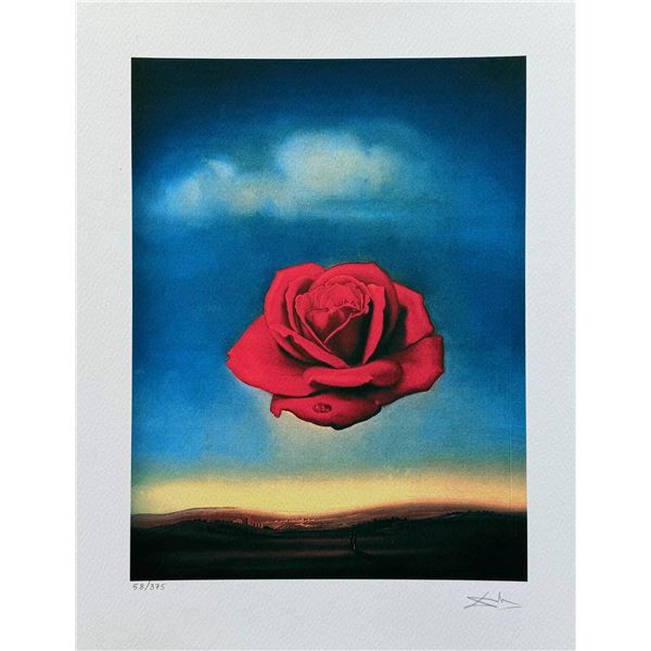 Salvador Dali MEDITATIVE ROSE Facsimile Signed & Numbered Giclee Art
